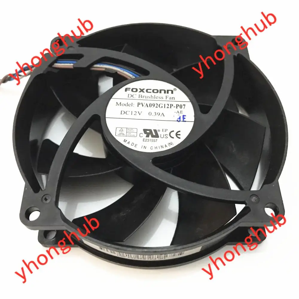 

Emacro For FOXCONN PVA092G12P -P07-AE DC 12V 0.39A 92x92x25mm Server Cooler Fan