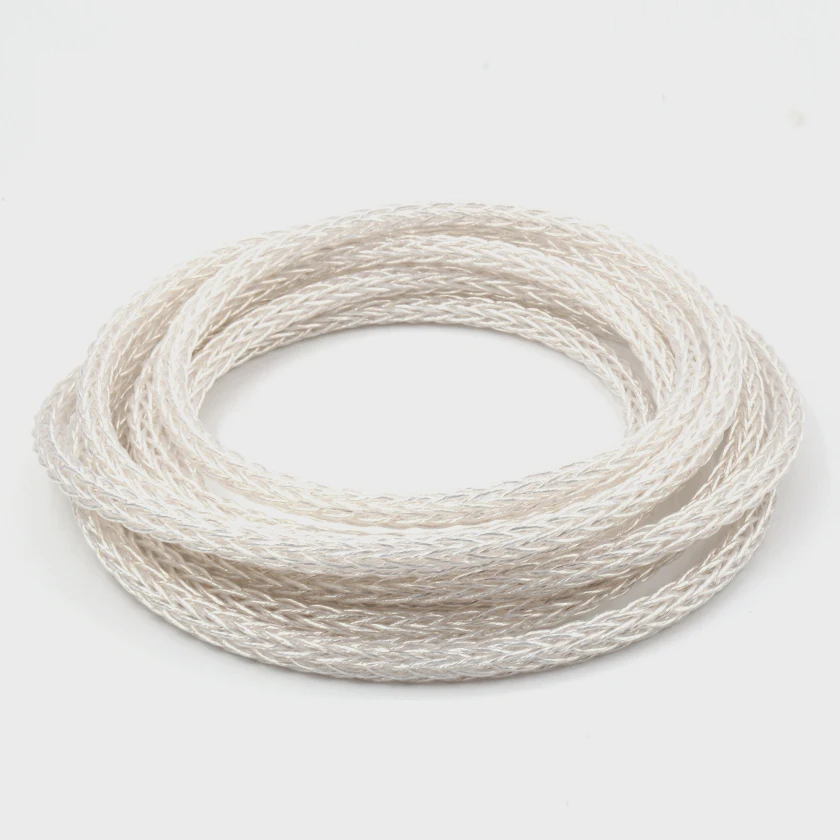 

Hifi audio 8AG 5N pure copper Purity OCC Silver Plated Speaker Cable 16 Strands Audio speaker Wire