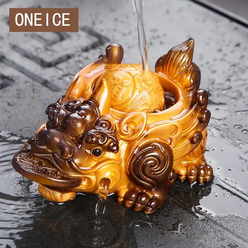 

Pleasure Porcelain Pendants Pixi Lucky Choi Creative Yuen Guangjin Tea Accessories Fountain Picnic Decoration