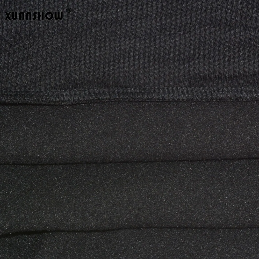  XUANSHOW Women's Sweatshirt Kawaii Kumamoto Bear Printed Black Color Cute Cartoon Fleece Kpop Team 