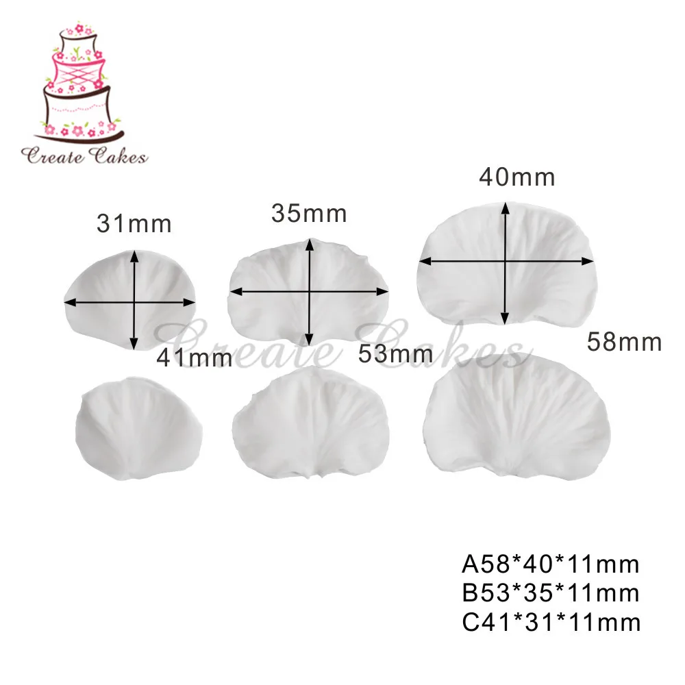 Лепесток Veiner силиконовые помадные формы для торта, сахарное ремесло силиконовые формы для украшения, шоколадные Инструменты для кексов, силиконовые формы для импрессии - Цвет: VM124