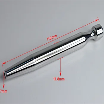 

Dia 11.8 mm Stainless Steel Male Penis Plug Urethral Dilator Catheter Sounds Metal Chastity Device , Fetish Sex Toys For Men