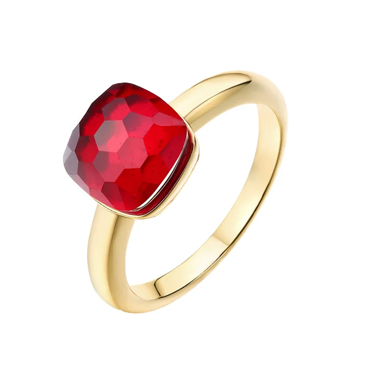 

Red corundum ring Color treasure 925 Silver Ring Free mailing
