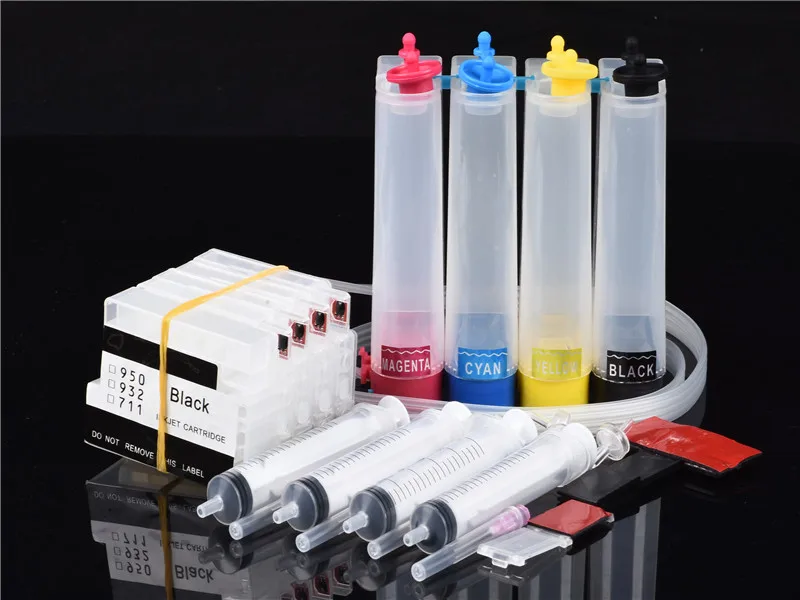 Continuous ink supply system with permanent Chip For HP 932 933 For HP 6100 6600 6700 7110 7610 CISS ink cartridge with 4colors Continuous ink supply system with permanent Chip For HP 932 933 For HP 6100 6600 6700 7110 7610 CISS ink cartridge with 4colors