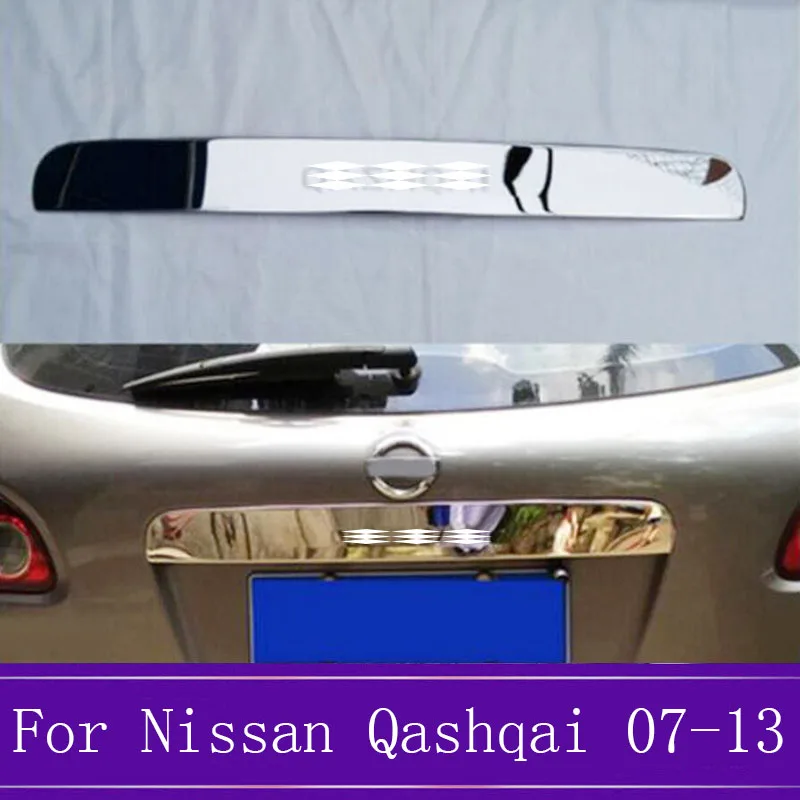 For Nissan Qashqai J10 07-13 Chrome Rear Trunk Back Door Lid Cover Molding Trim