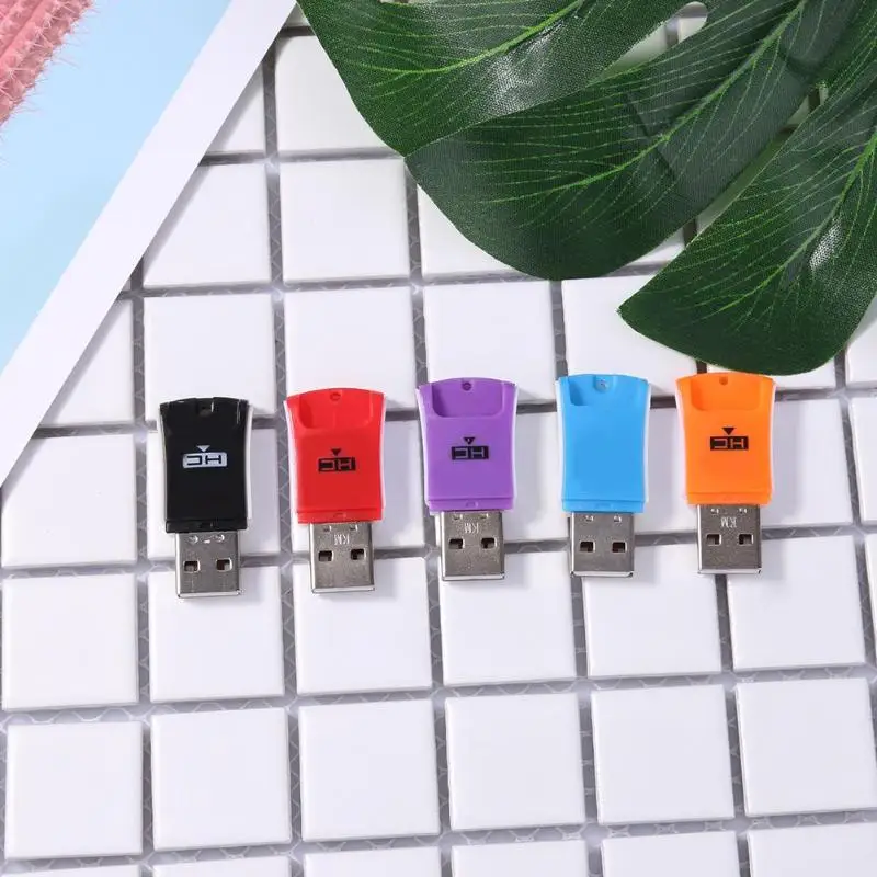 5 шт цвет случайный USB 2,0 кард-ридер для Micro SD TF кард-ридер аксессуары для ноутбуков