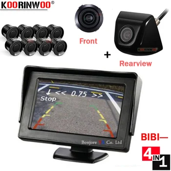 

Koorinwoo Electromagnetic Parkmaster Vehicle Reverse Sensor parking Video Sensors Radars Screen Black/White Metal Parking camera
