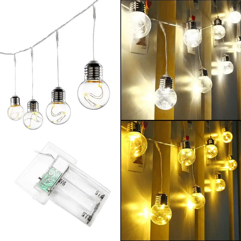 

G45 50 LED 10 Bulbs Globe Party Christmas String Light Patio Lights Vintage Bulbs Decorative Outdoor Backyard Garland