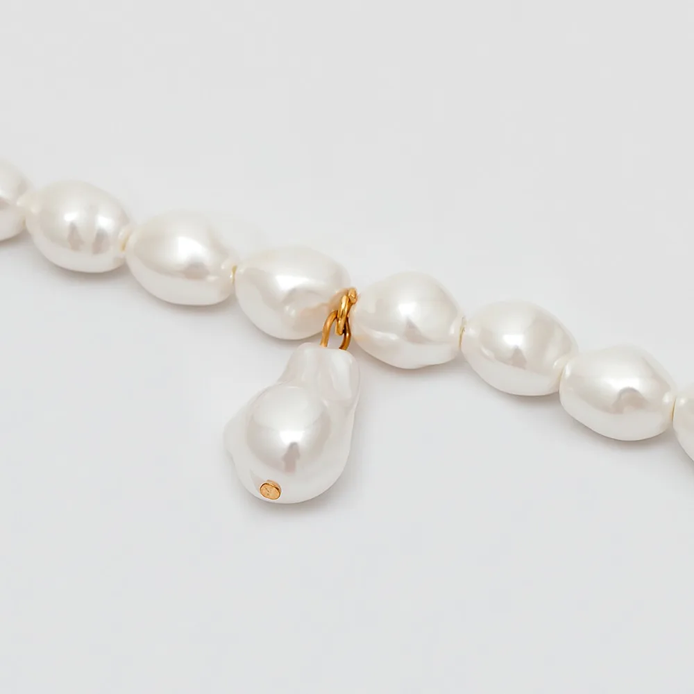 Барокко белый жемчуг колье ожерелье Свадебная вечеринка невесты сладкий неровный жемчуг многослойное колье для Collier Femme