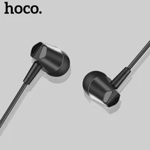 HOCO наушники в уши, универсальная спортивная Проводная гарнитура, дорожный микрофон для iPhone XS huawei, эргономичные наушники для телефонов 3,5 мм