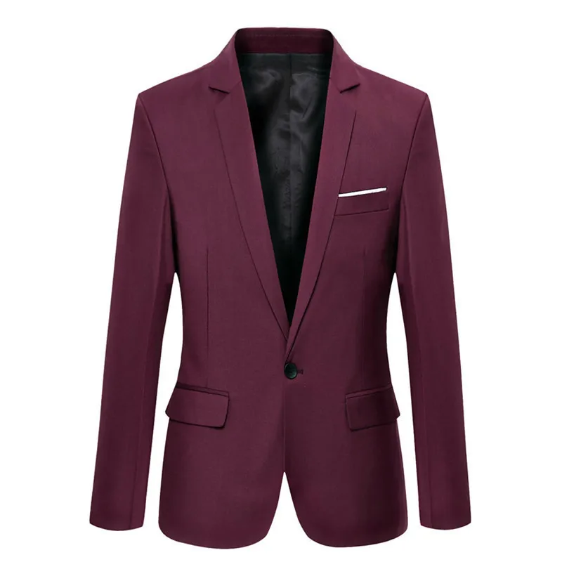 Ruelk Новое поступление брендовая одежда осенний костюм Блейзер Для мужчин мода тонкий мужской костюмы Повседневное одноцветное Цвет