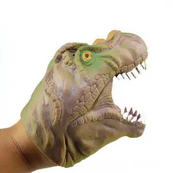 

Dinosaur Animal Hand Puppet Baby Infant Kid Toy Plush Toys Silica Gel Spoof Develop Kids Imagination toy for kid gift Cherryb