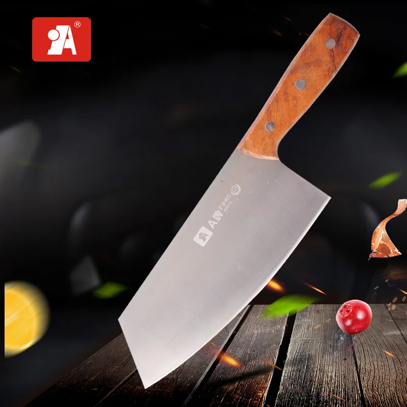 

A BRAND 40cr13mov Stainless Steel Kitchen Knives 8 inch Chopping Kitchen Knife Color Wood Handle Cleaver Cooking Accessories