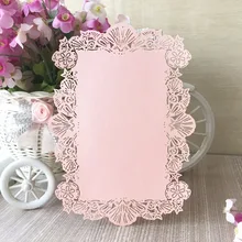 50 шт. свадебный стол имя RSVP карты модные В виде ракушки Приглашения карты для Рождество День рождения Аксессуары поставок пользовательские записи