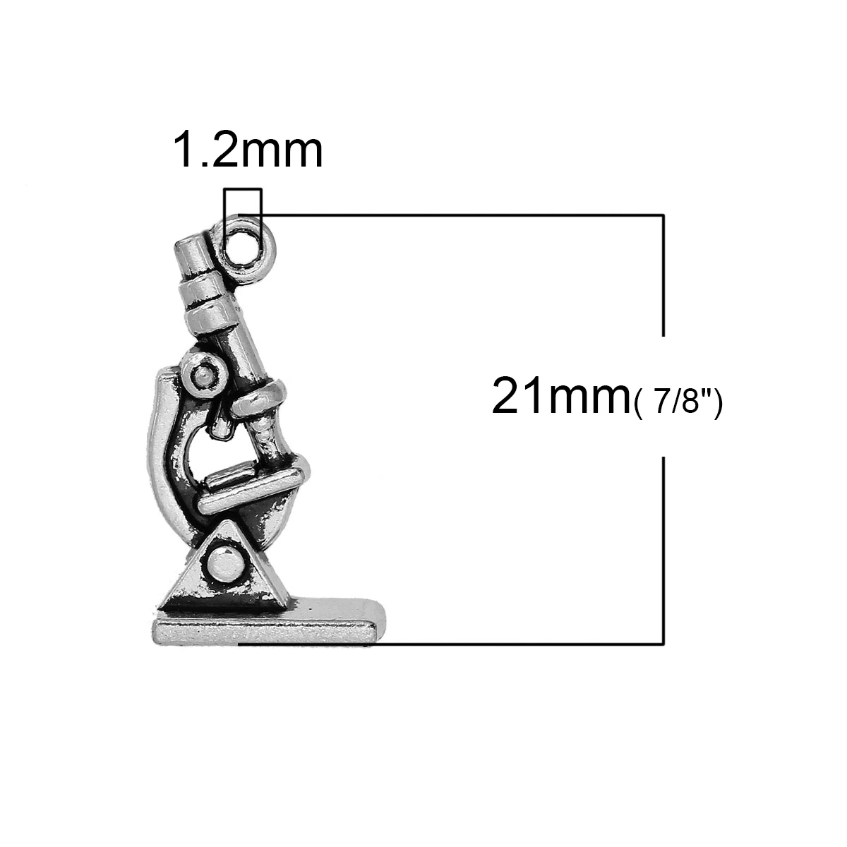 Doreenbeads амулет кулоны микроскоп серебряный цвет 21 мм (7/8 &quot) x 11 (3/8&quot) 50 шт|pendant