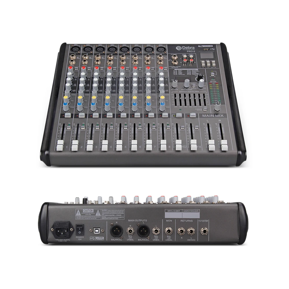 Профессиональный Debra Audio PRO 8 каналов с 256 DSP звуковыми эффектами Bluetooth студийный