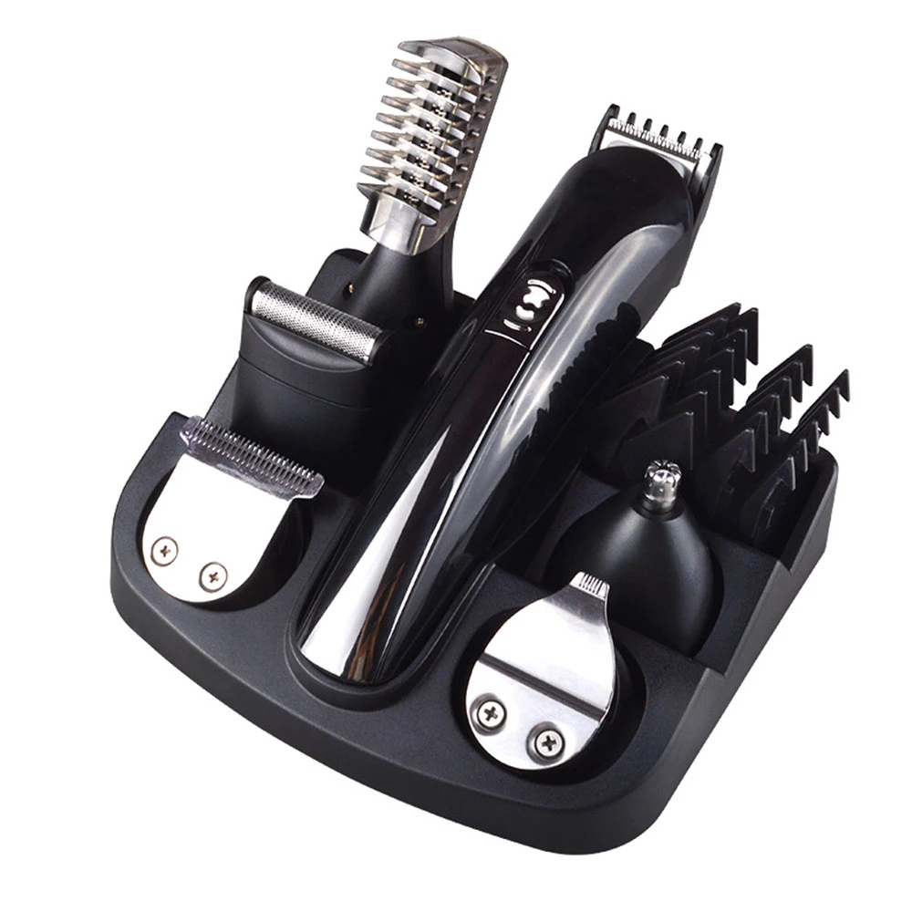 

6 in 1 Rechargeable Hair Trimmer Titanium Hair Clipper Electric Shaver Beard Trimmer Men Styling Tools Shaving Machine 600