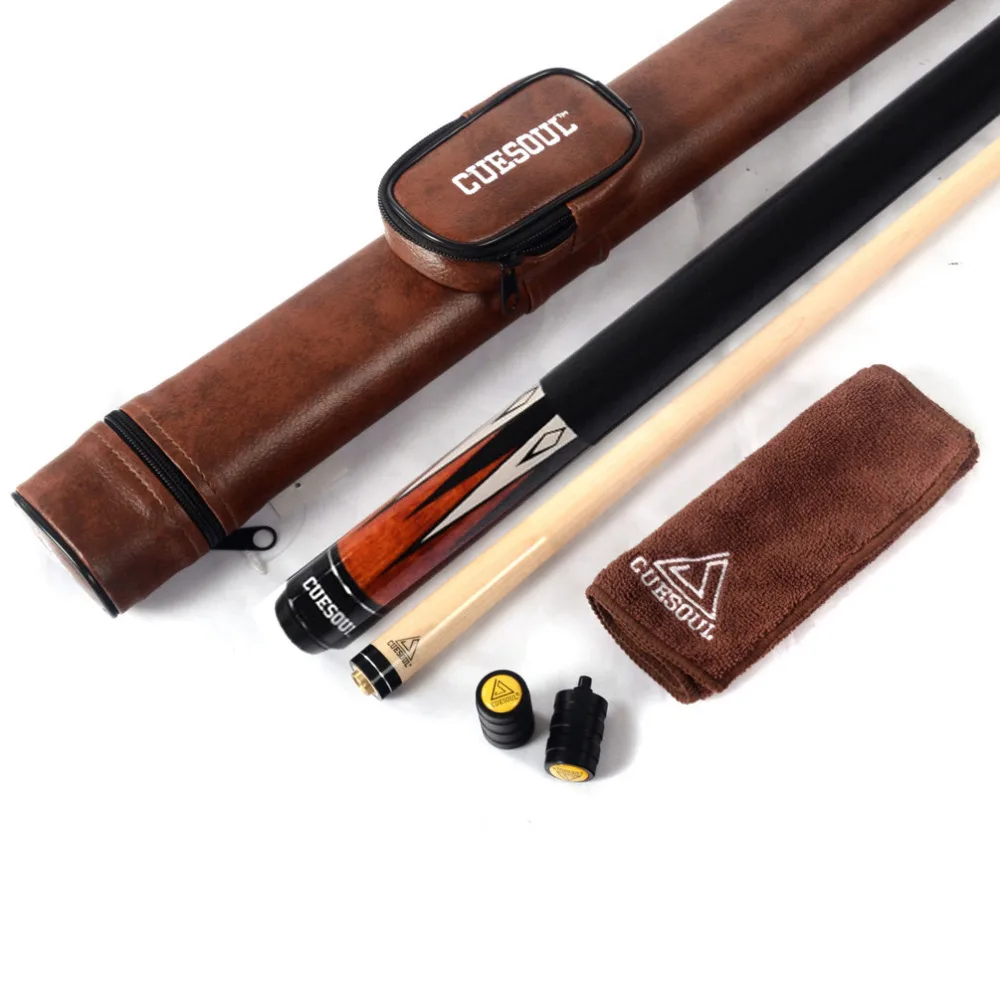

CUESOUL Special Price Pool Cue Stick Billiard Cue and Case with 13mm Cue Tips With Cue Towel,Cue Protector,Black Cue Case