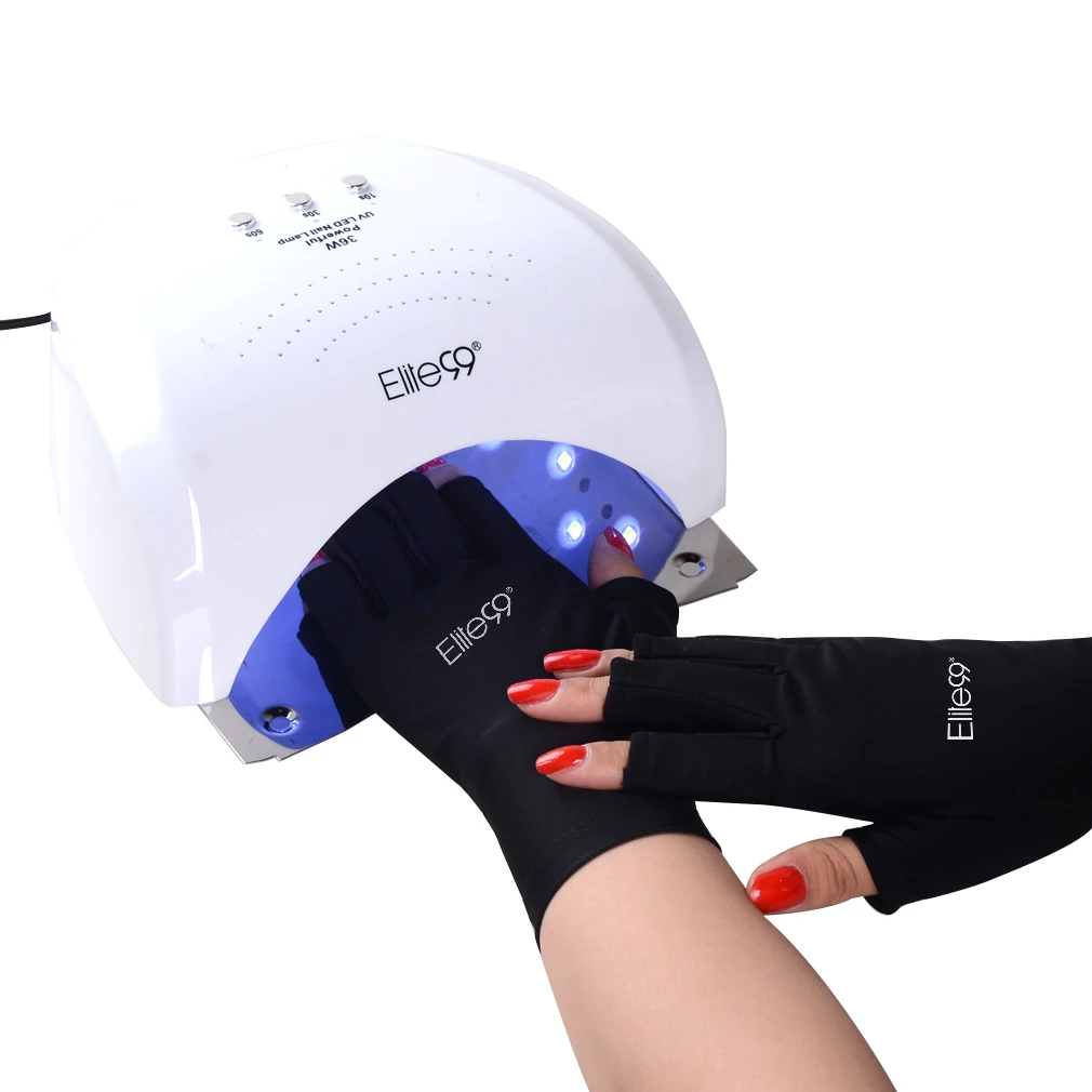 

1PCS Nail Art Gel UV LED Lamp Nail Dryer 1 Pair UV Protection Glove Light Radiation Protection Black UV Nail Art Tools Pink