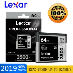 Оригинальные оригинальные Lexar 3500X карты памяти sd карта 64 Гб Cfast 2,0 карта CF карта 128 Гб Высокая скорость до 525 м/с professional камера