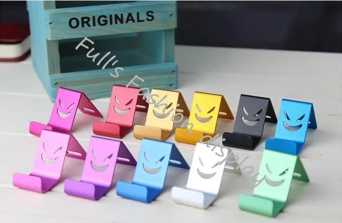 

Fashion new style MINI -Multicolor aluminium alloy mobile phone display holder/Devil metal phone Display Stand rack 100pcs