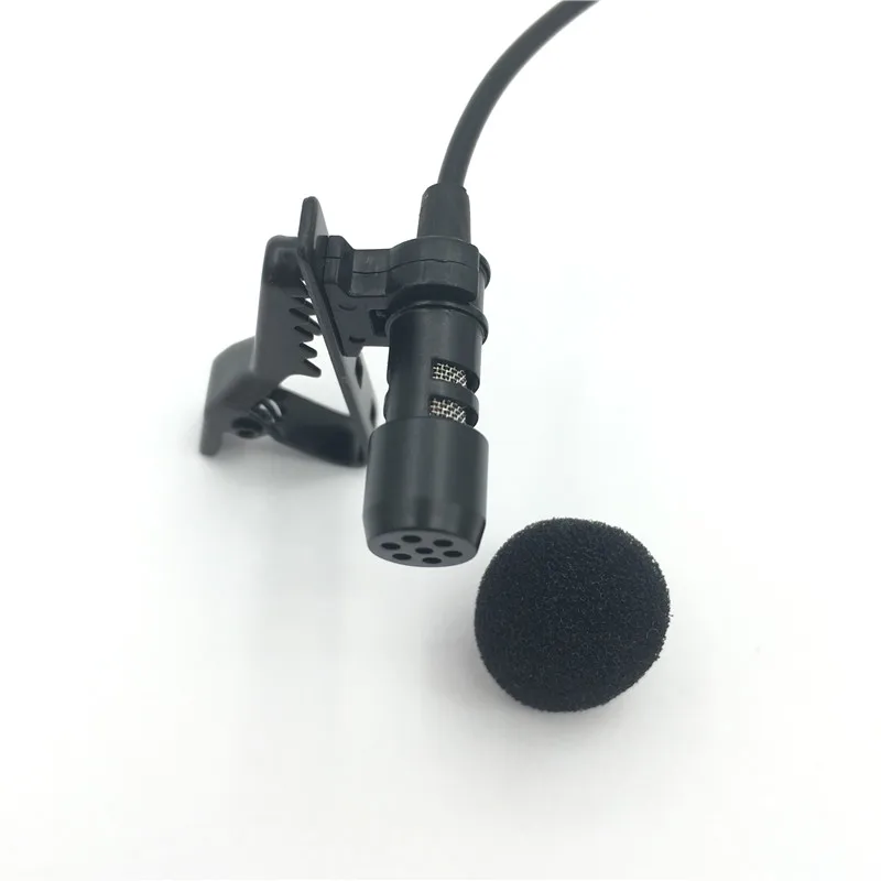Мини 3,5 мм Jack микрофон-петличка зажим для галстука микрофоны Microfono Mic говоря речи лекции 1,5 м длинный кабель iphone