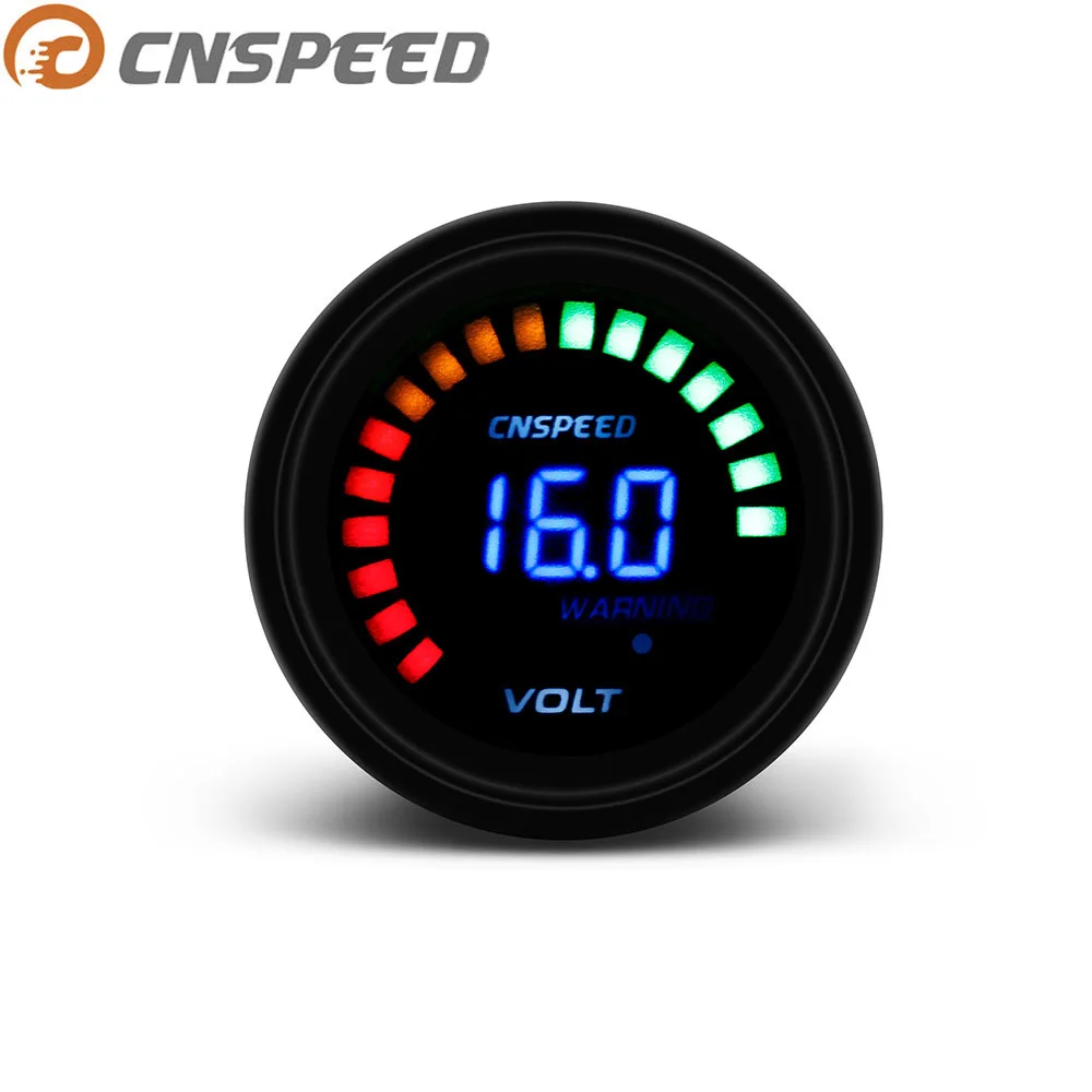 CNSPEED 2 &quot52 мм Автомобильный цифровой вольтметр 8 16 в датчик напряжения дымовая