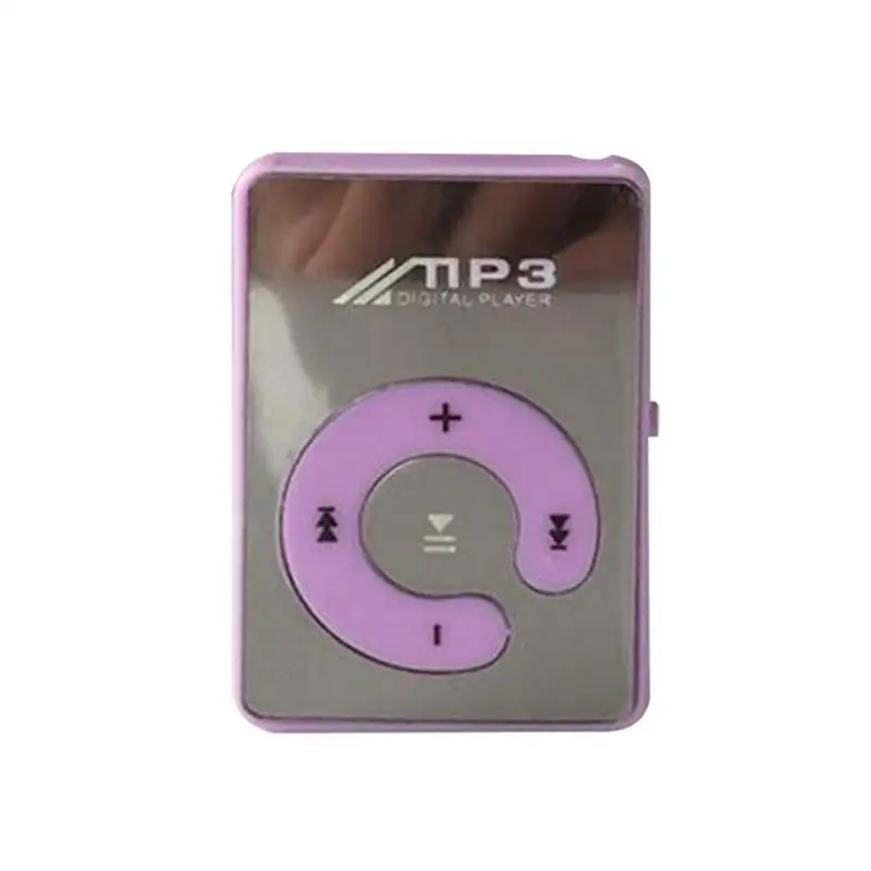 6 цветов зажимы mp3-плеер мини mp3-плеер Поддержка 8 ГБ TF карта с usb-кабелем и наушниками - Цвет: Purple