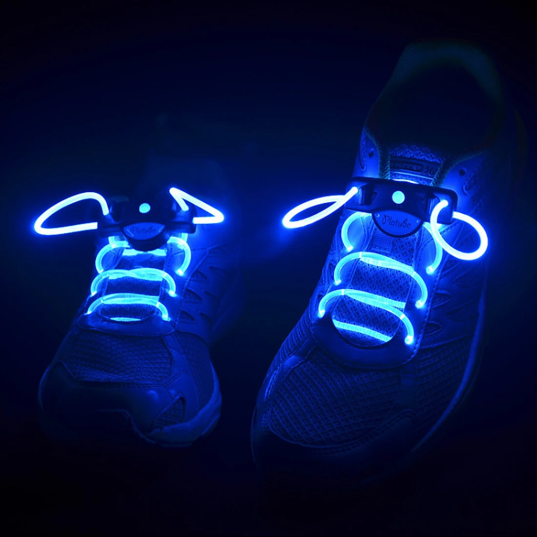 Блестящие шнурки 2 шт. светодиодный шнурки мигает светить свечение Stick ремень неоновые обуви строки светящиеся шнурки Disco Вечерние