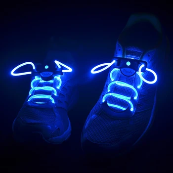 

New 2pcs! Fashion LED Shoelaces Shoe Laces Flashing Light Up Glow Stick Strap Neon Shoe Strings Luminous Laces Disco Party