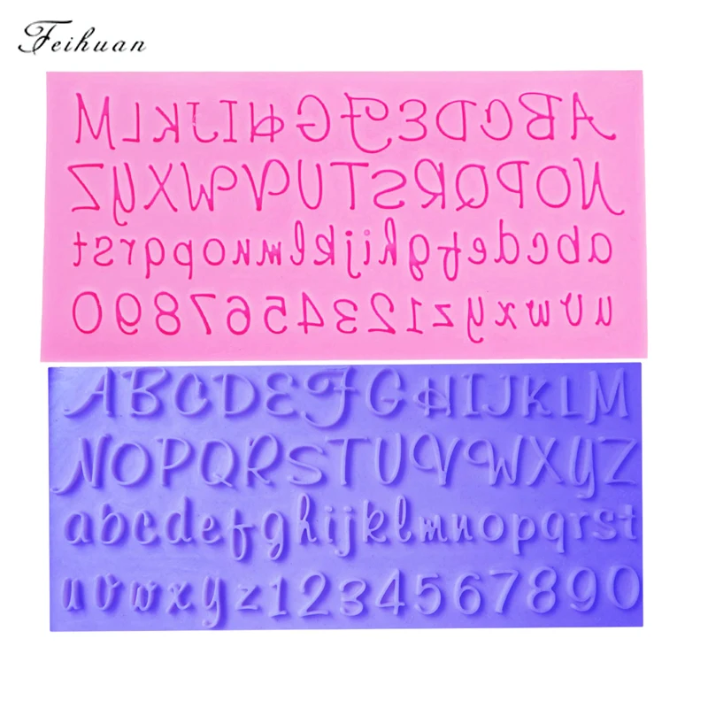 

Gumpaste Letter Number Silicone Fondant Chocolate Baking Mold DIY Cake Decorating Tools Clay Resin Sugarcraft Fimo Baking Mold