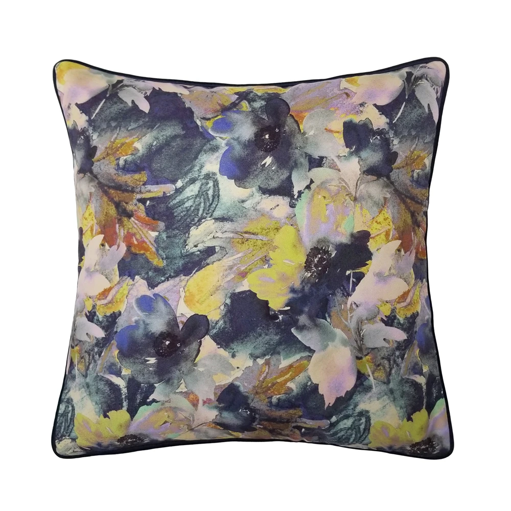

Fashion Abstract Flowers Leaves Soft Fabric Home Sofa Chair Cushion Cover Decorative Designer Pillow Case 45x45cm 2 colors