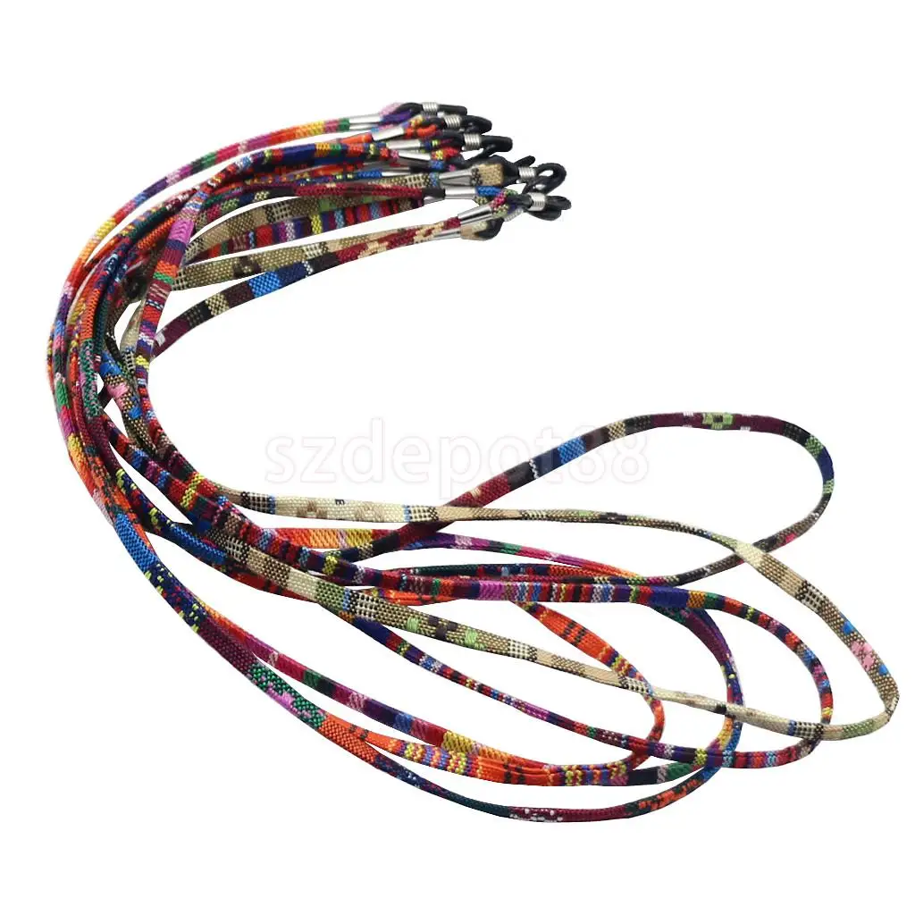 5Pcs Colorful Cotton Sunglasses Strap Eyeglass Chain Cord Reading Glasses Chain String Holder Neck Cord Eyewear Glasses string glasses straps glasses chain