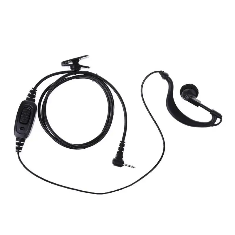 ALLOYSEED Walkie Talkie Headset Earphone 1pin 2.5mm Jack PTT Mic Earpiece Earhook for Motorola T6200