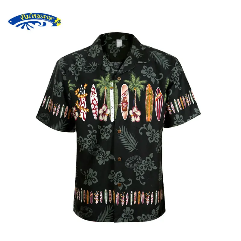 

2019 New Summer Hawaiian Shirt Men US Size Plus Size Mens Short Sleeve Casual 100% Cotton Printing Hawaii Shirts A1396