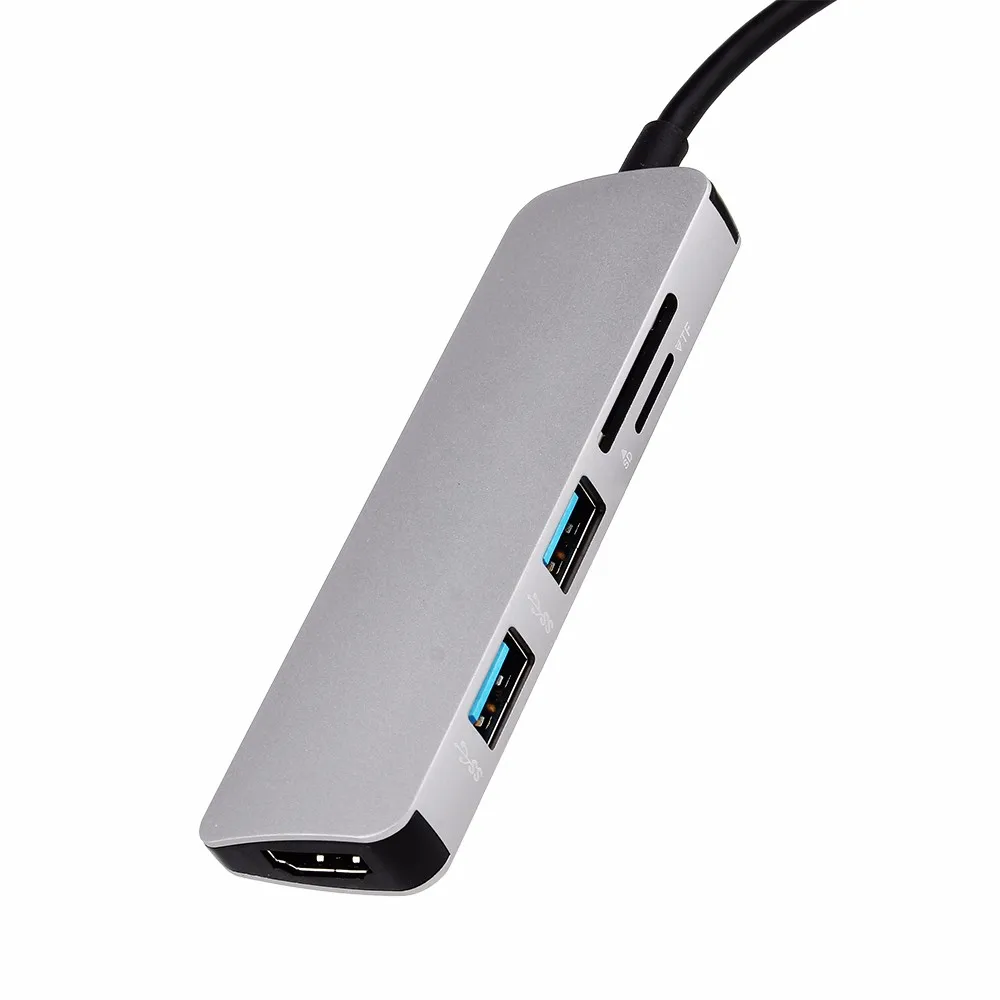 Конвертер кабель адаптер DisplayPort Mini TYPE C к HDMI + концентратор USB SD переходник для sd