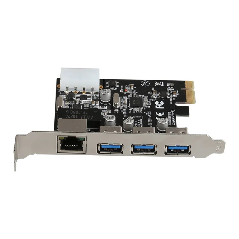 Great-Q PCI-e to External 3 ports USB 3.0+ RJ45 Gigabit Ethernet Network card USB3.0 + 1000M LAN Combo PCI express card