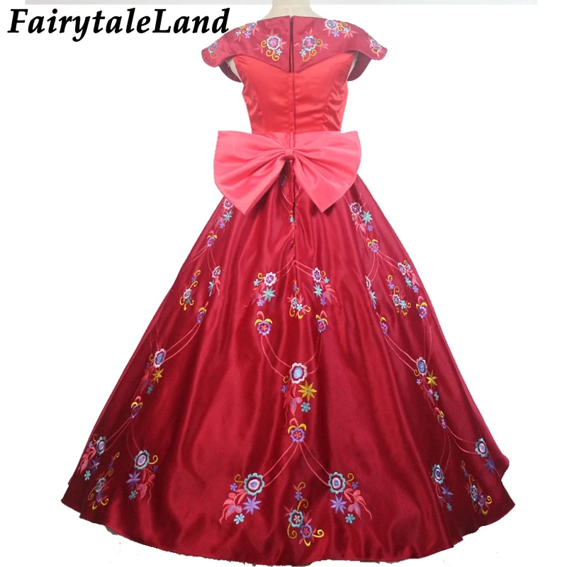 Elena of Avalor костюм принцессы Елены для косплея красное платье с вышивкой костюмы на