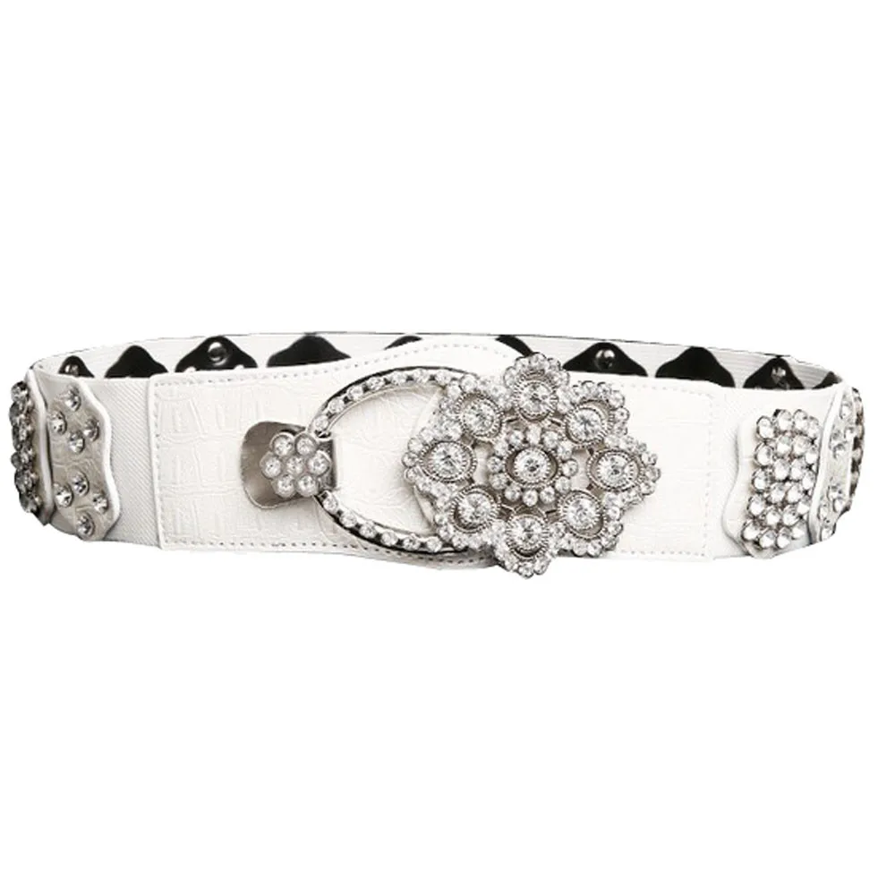 Wholesale Atlas Western Cowgirl Bling Cowgirl Belt Clear Rhinestone