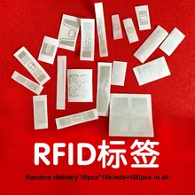 UHF RFID наклейки RF Пассивные метки 10 видов образцов Случайная 100 шт только для тестирования 6C 860-960 МГц
