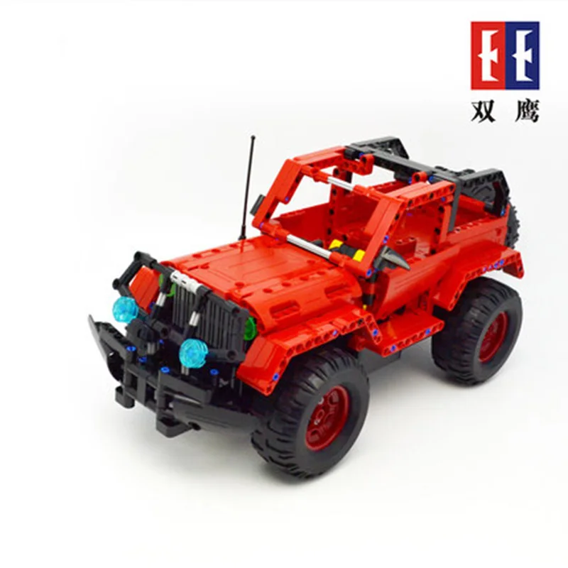 

Remote control Jeep Wrangler Rubicon SUV Transformation 2 in 1 Model Building Blocks Bricks Compatible With Legos Gift Toys
