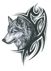 Водостойкие временные фальшивые татуировки наклейки серый волк Большой Прохладный дизайн Body Art Make Up Инструменты
