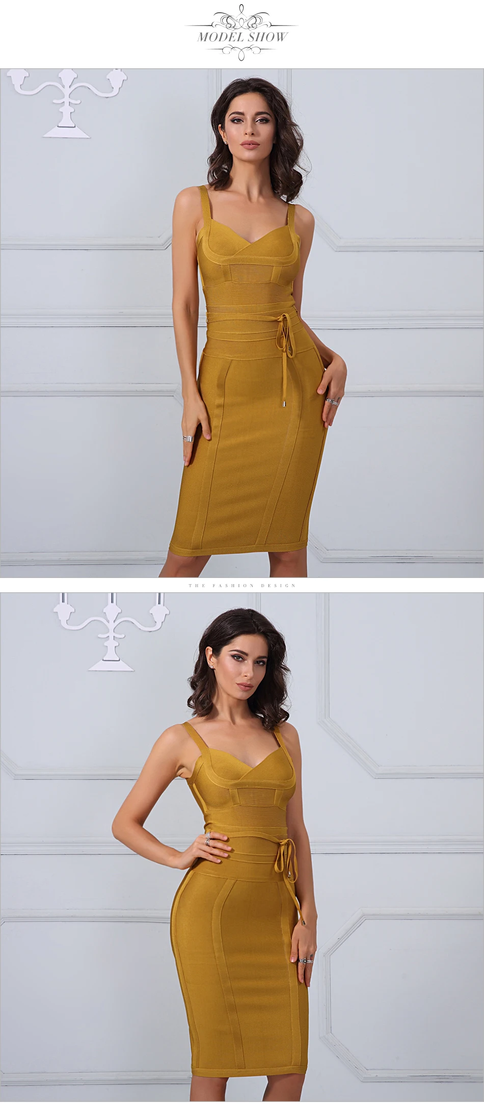 Chic Spaghetti Strap Bandage Bodycon Dress