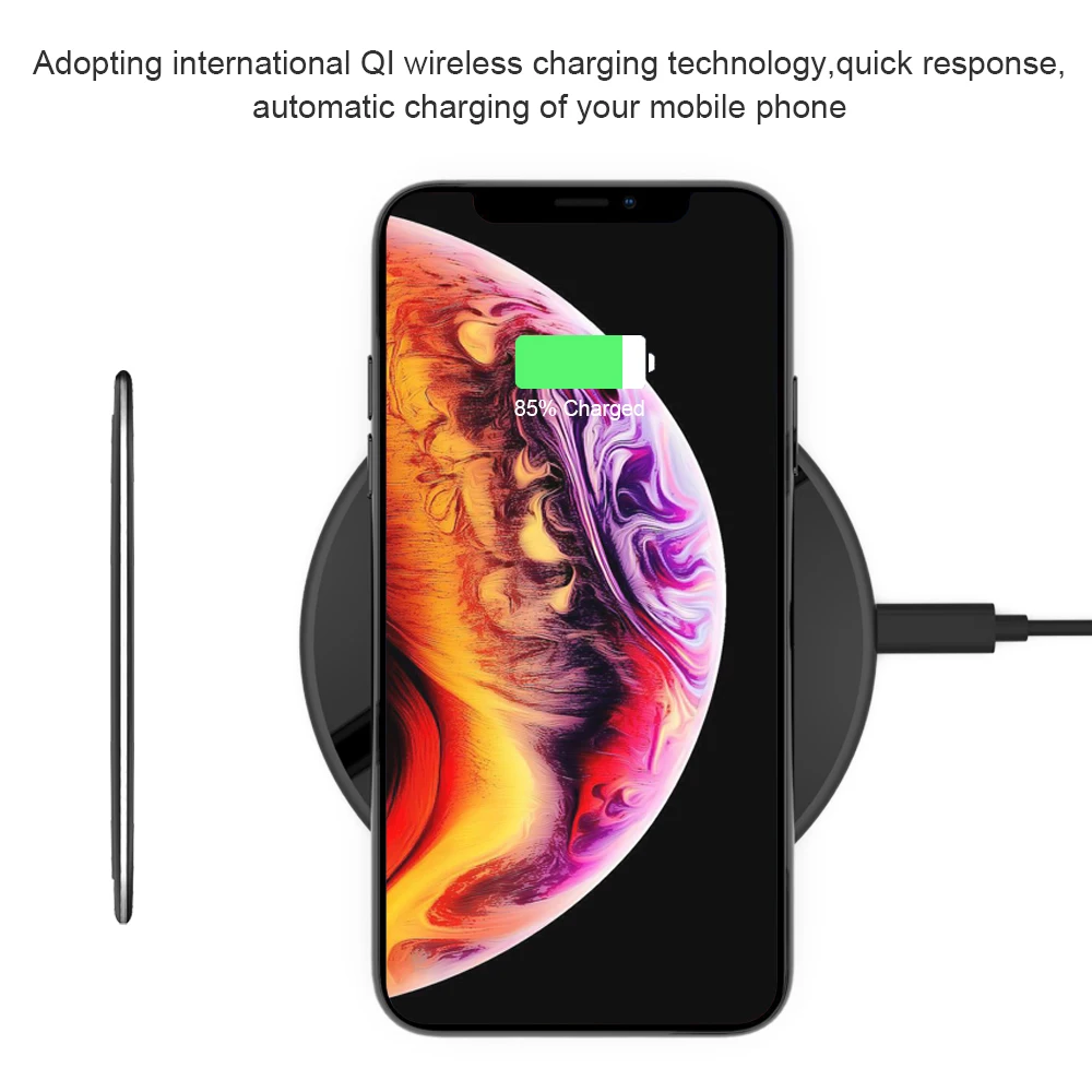 NYFundas Qi Беспроводное зарядное устройство Подставка для зарядки ультра тонкий Apple