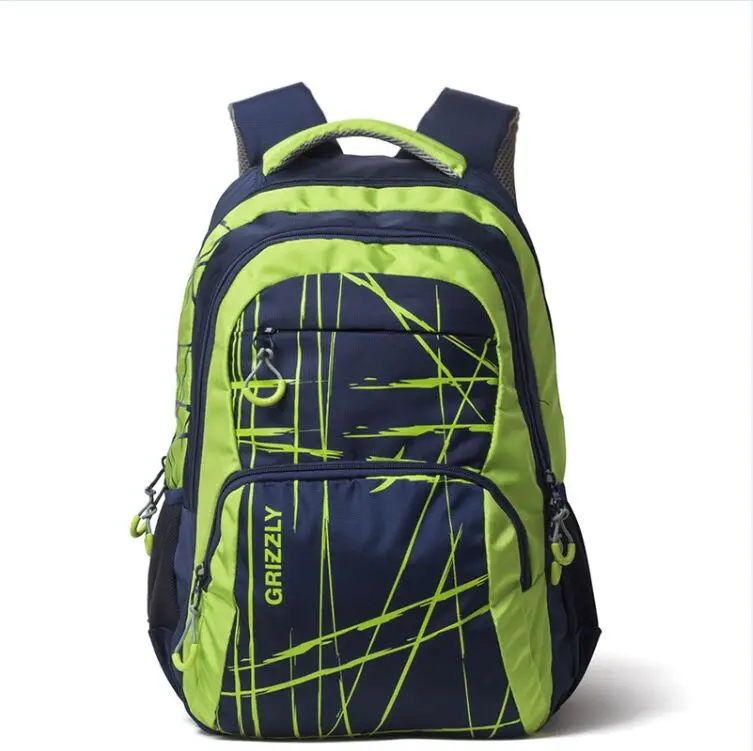 GRIZZLY Детский рюкзак, школьная сумка для подростков, для мальчиков, рюкзак, многофункциональный, водонепроницаемый, большой емкости, дорожные сумки