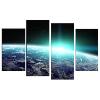 

5d diy daimond painting 4pcs cross stitch 3d pictures diamond embroidery full Earth Planet diamond mosaic triptych home decor