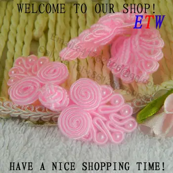 

Free shipping Handmade China Knot button 6-7.5cm Pink Peacock Buttons 50pcs/lot Decoration for Garment Package