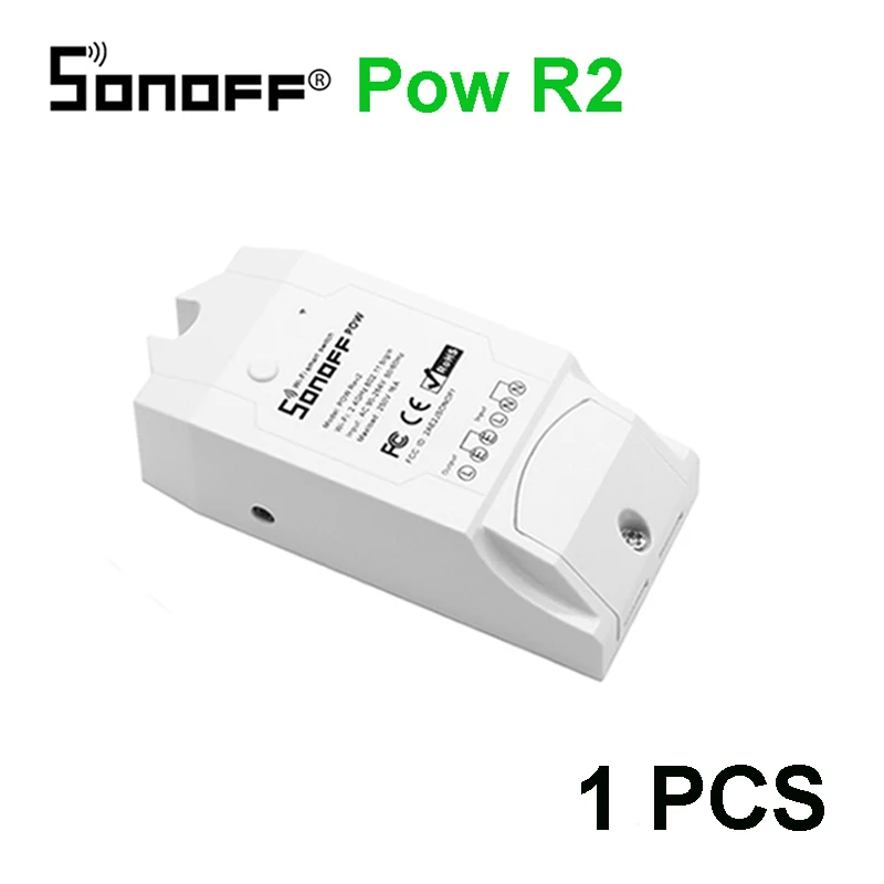 1-5 шт. Sonoff Pow R2 WiFi беспроводной переключатель ВКЛ/ВЫКЛ умный дом с функцией измерения энергопотребления в реальном времени прибор дистанционного управления - Комплект: Sonoff Pow R2 1PCS