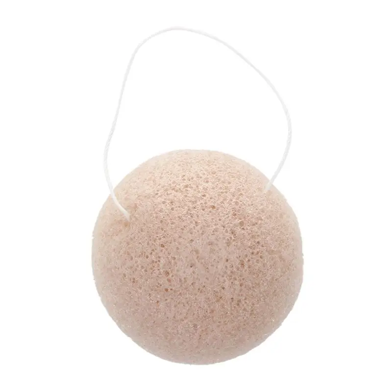 Konjac Konnyaku Jelly Fiber Макияж для лица Wash Pad Чистка увеличивающаяся губка для отшелушивания-темно-красный