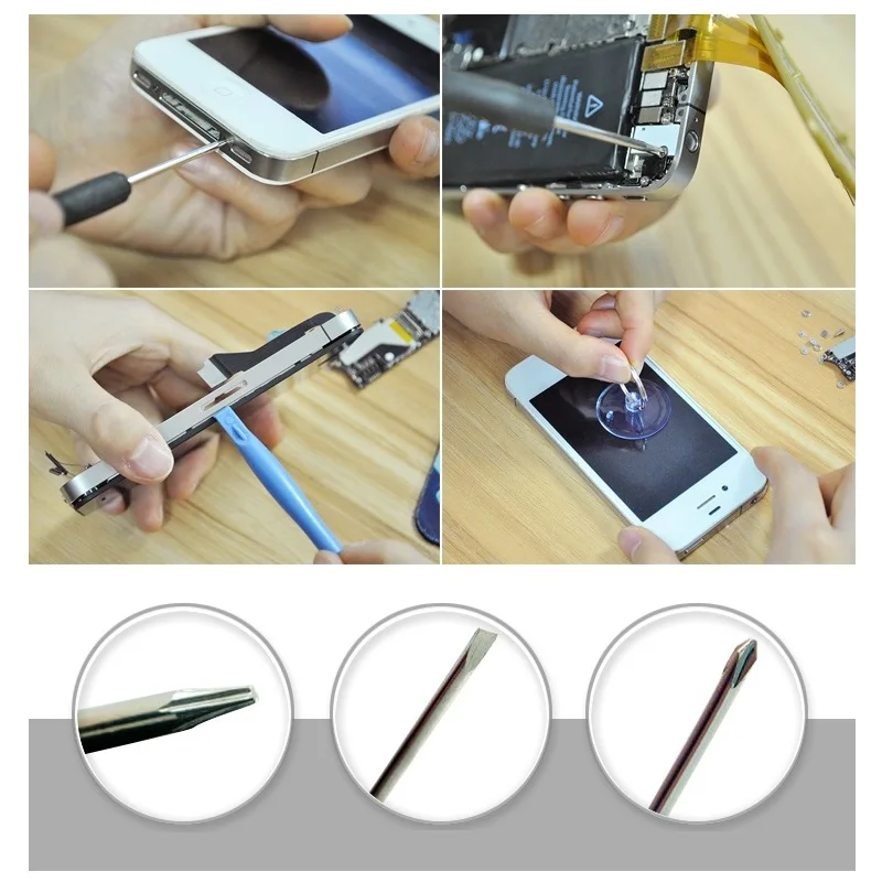 Professional Mobile Phone Repair Tools Kit Spudger Pry Opening LCD Screen Tool Screwdriver Set Pliers Suction Cup